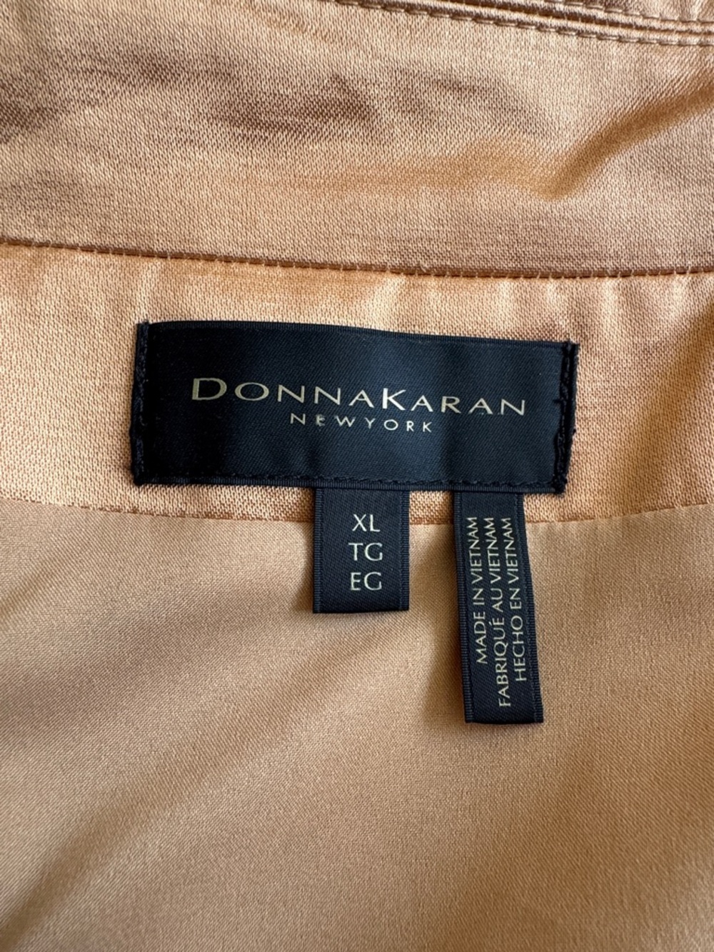 Donna Karan Women's Satin Zip-Front Jacket Sz XL - Picture 8 of 12